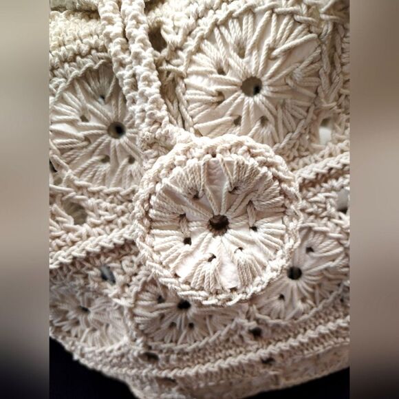 Handmade Crochet Tote Boho Bag - Picture 8 of 12